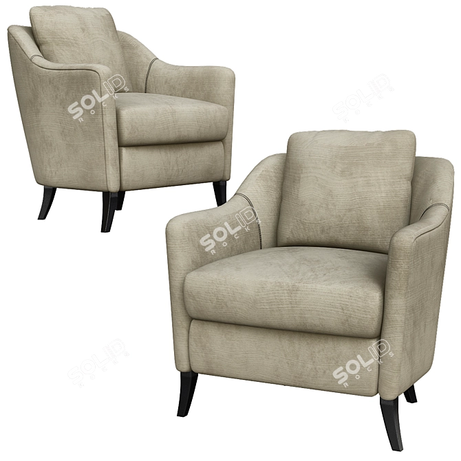 Cozy Cielo Armchair: Brabbu's Elegant Creation 3D model image 1