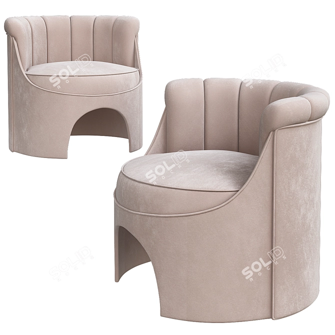 Elegant Hera Armchair - Brabbu 3D model image 1