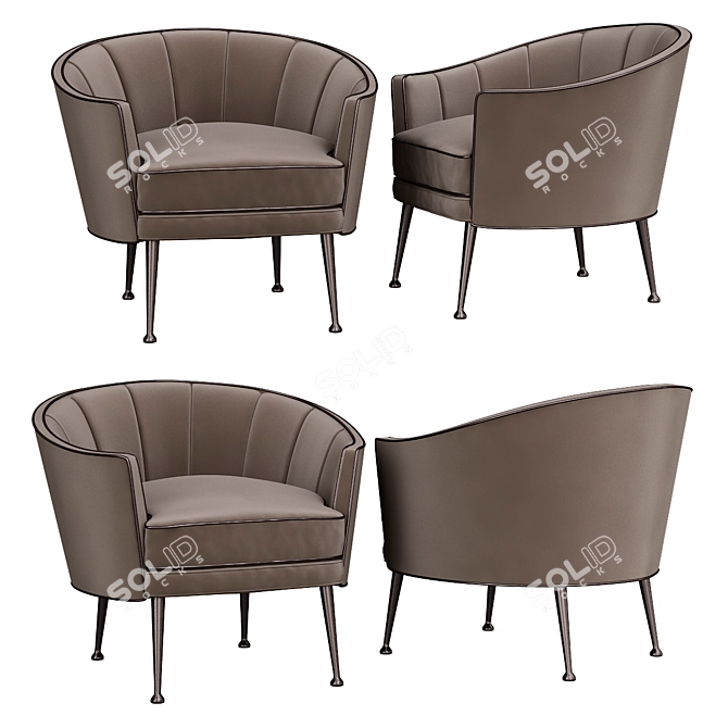 Maya Armchair - Brabbu: Luxurious Comfort and Style 3D model image 1