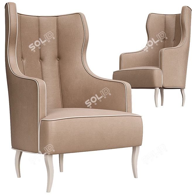 Elegant Iguazu Armchair 3D model image 1