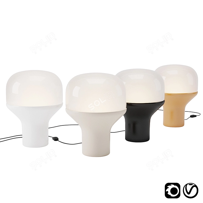Elegant Delux Lamp: Illuminate with Martinelli Luce 3D model image 1