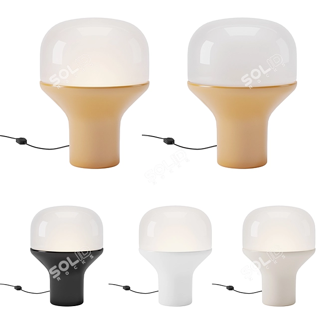 Elegant Delux Lamp: Illuminate with Martinelli Luce 3D model image 2