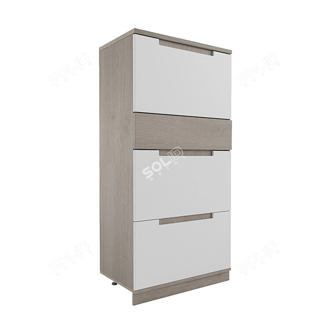 Modern Swiss Chest of Drawers 3D model image 1