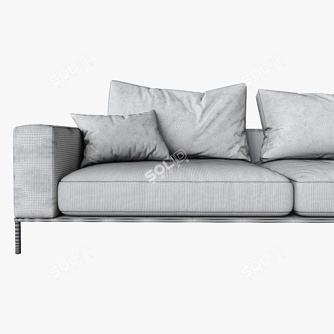 Sleek Savoye Sofa: Modern Elegance 3D model image 2