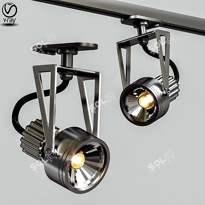 Eco-Friendly Track Lighting 3D model image 1