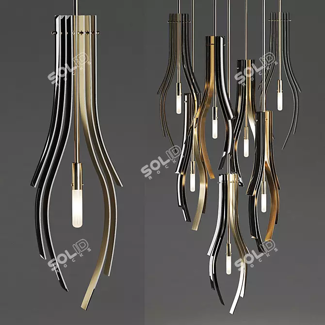 Elegant Sans Souci Luxury Forks 3D model image 1