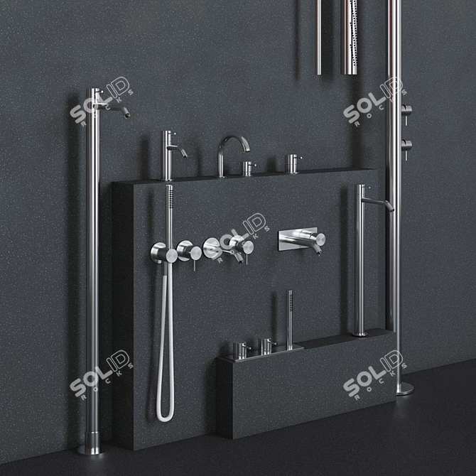 Z316 Mono Collection: Modern Bathroom Fixtures 3D model image 1