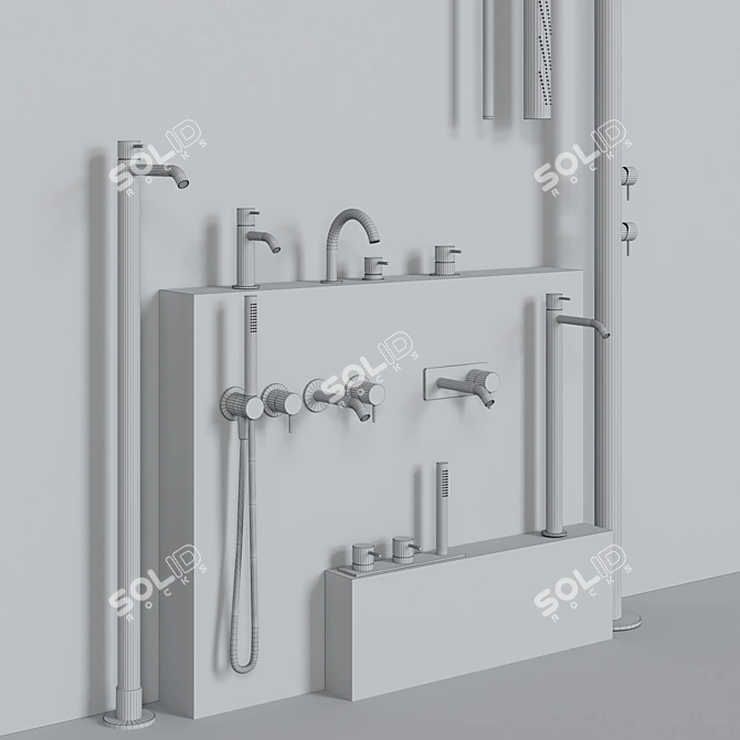 Z316 Mono Collection: Modern Bathroom Fixtures 3D model image 3