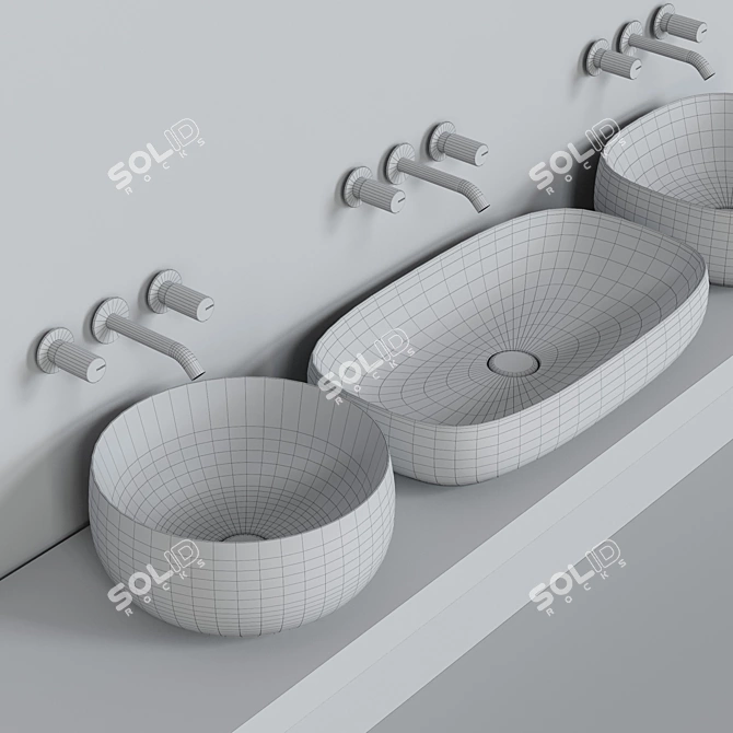 Culla Bathroom Set: Innovative Design by Rexa Design 3D model image 2