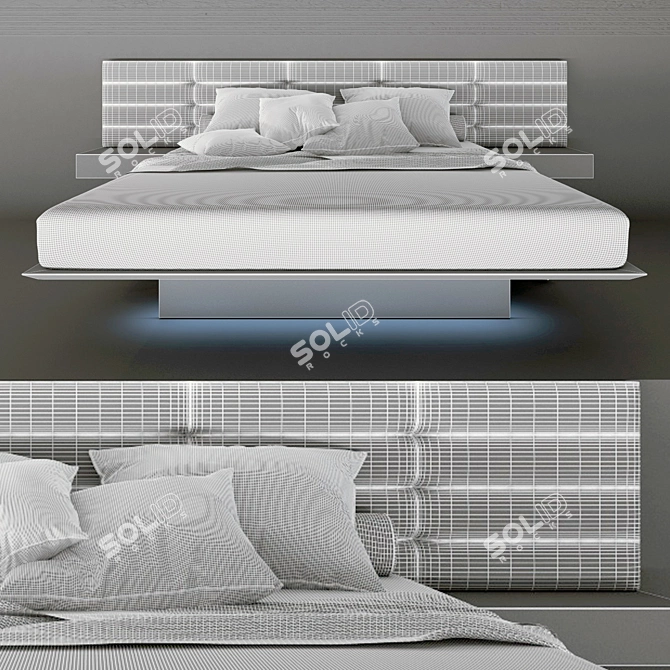 Wing System Up: Sleek Elegance with LED Lighting 3D model image 3