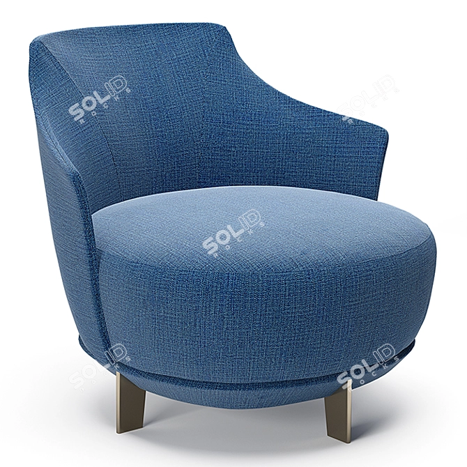 Sleek Alberta Armchair: Jammin' Style 3D model image 3