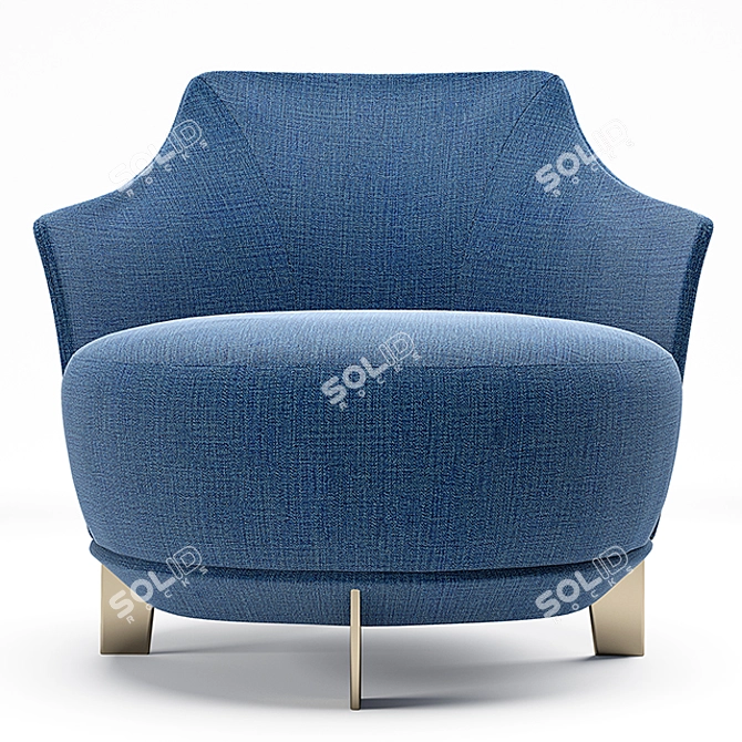 Sleek Alberta Armchair: Jammin' Style 3D model image 1