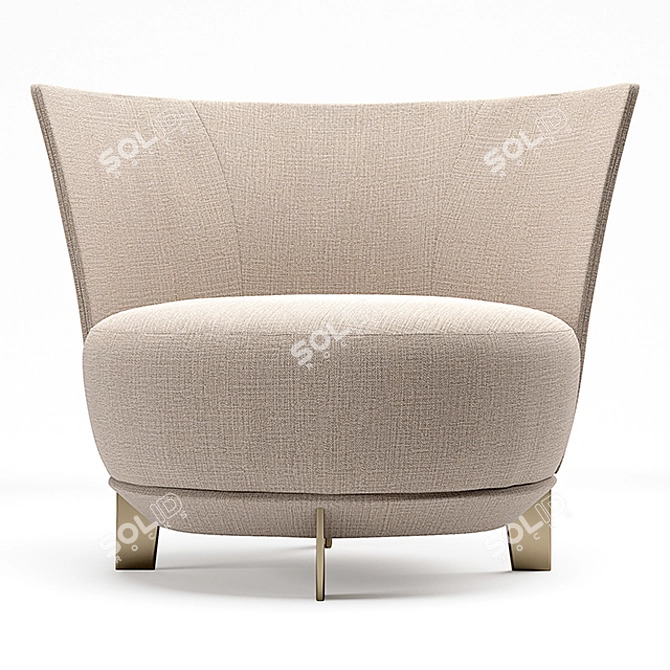 Alberta Armchair: Jammin' Comfort 3D model image 2