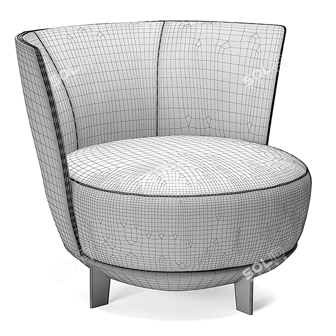 Alberta Armchair: Jammin' Comfort 3D model image 3