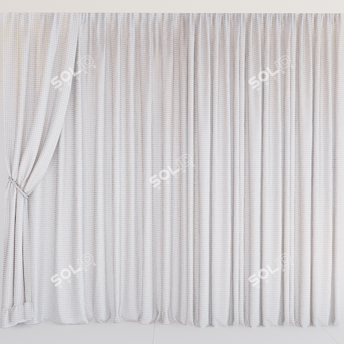 Mid-Poly Curtains: 91,435 Polys, 92,875 Verts 3D model image 2