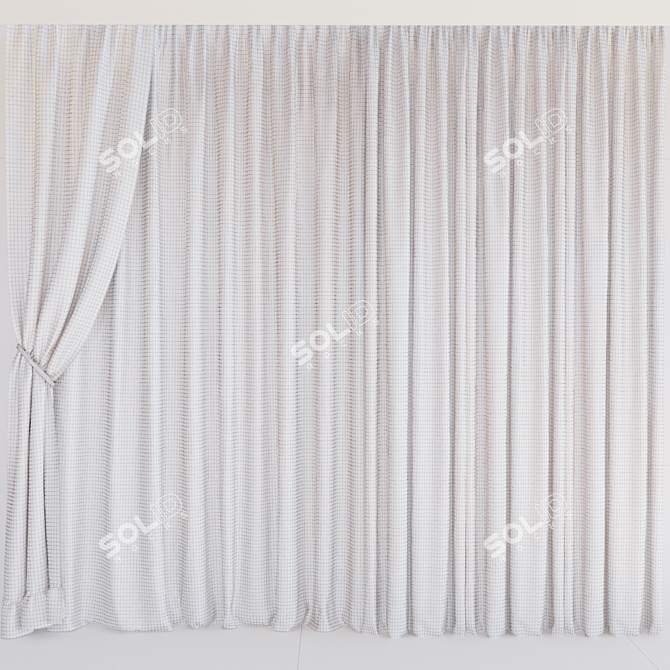 Versatile Mid-Poly Curtains 3D model image 2