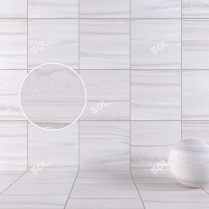 Multi-Texture HD Wall/Floor Tiles - Single White 3D model image 1