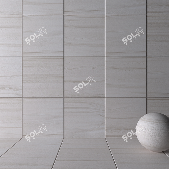 Multi-Texture HD Wall/Floor Tiles - Single White 3D model image 2