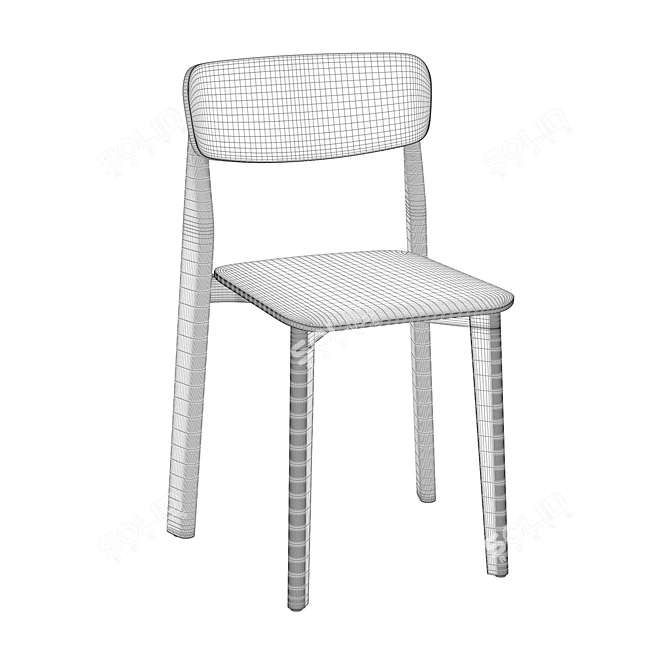 Fameg Pala A-1907: Stylish Beech Wood Chair 3D model image 3