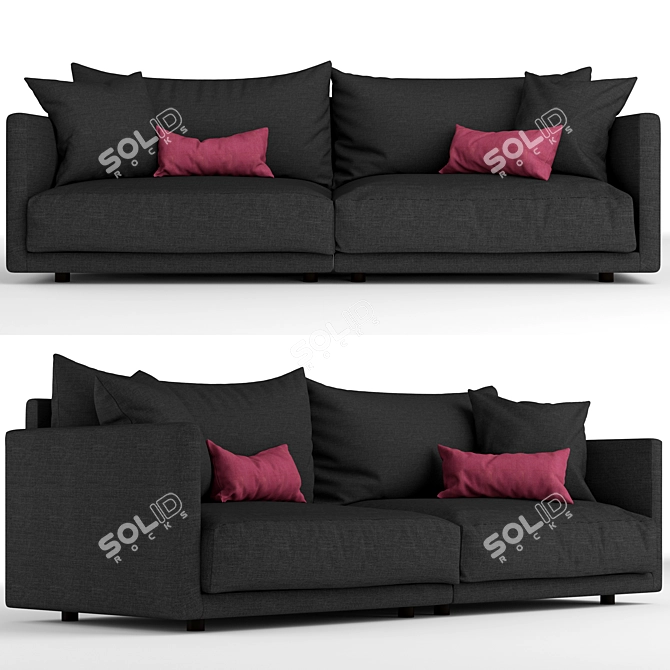 Stylish Novamobili Mac Sofa 3D model image 1
