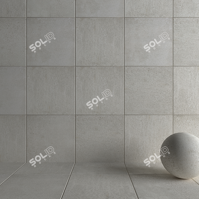 Modern Ivory Wall Tiles 3D model image 3