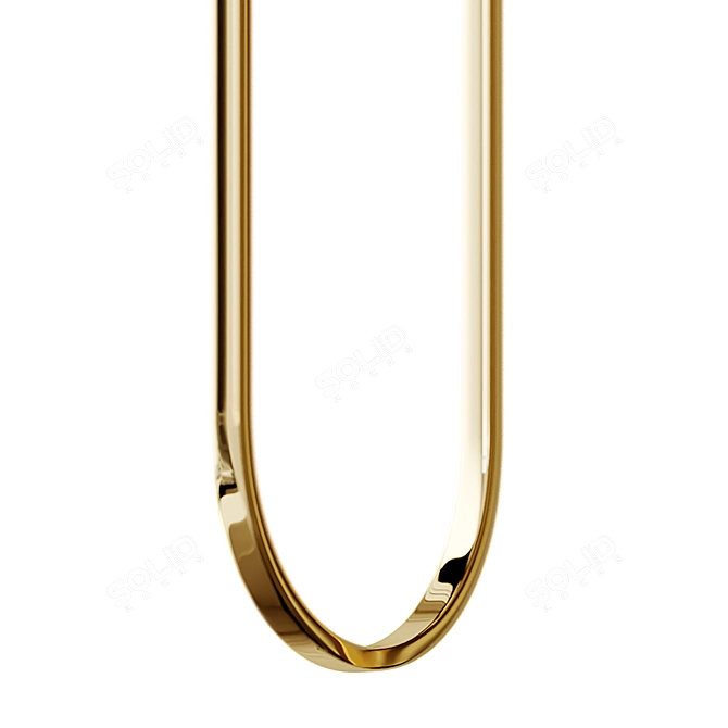 Elegant Metal Pendant Lamp - Adriani e Rossi Edizioni 3D model image 9