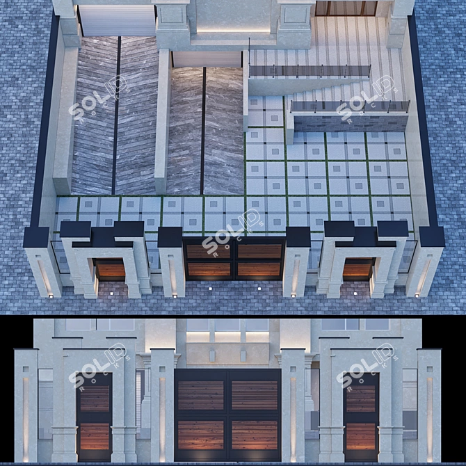 Classic Building Model: Detailed & Rendering Ready 3D model image 2