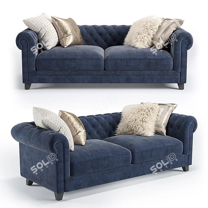 Patterson III Sofa: Sleek and Stylish Seating 3D model image 1