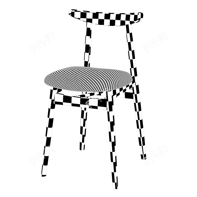 Fameg Finn A-1609: Beech Wood Dining Chair 3D model image 3