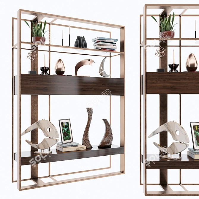 Versatile Shelving Unit: 38 3D model image 1