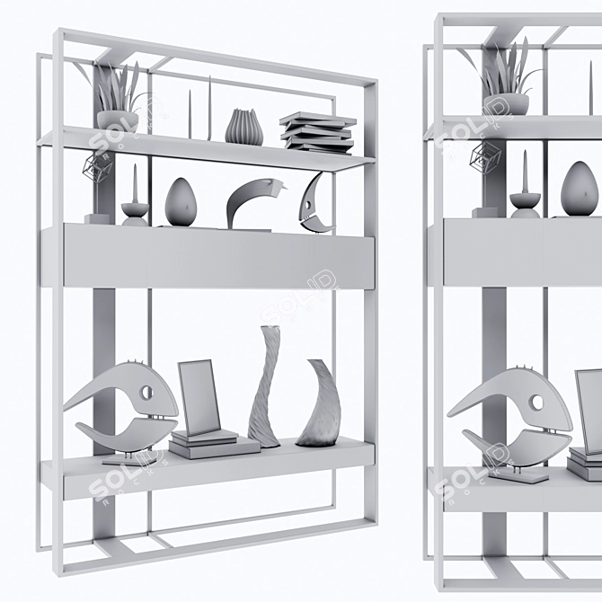 Versatile Shelving Unit: 38 3D model image 2