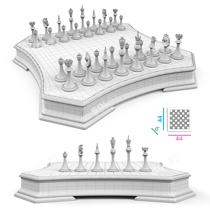 KADUN Chess Kadun Ballet Set 3D model image 2