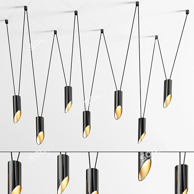 Modern White Pendant Lamp - Shilo Dohar 3D model image 1