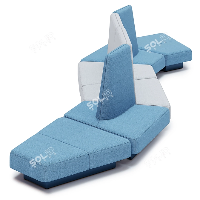 Modern Rhyme Modular Seating 3D model image 2