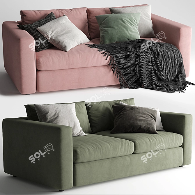 Stylish and Comfortable Ikea Vimle Sofa 3D model image 1