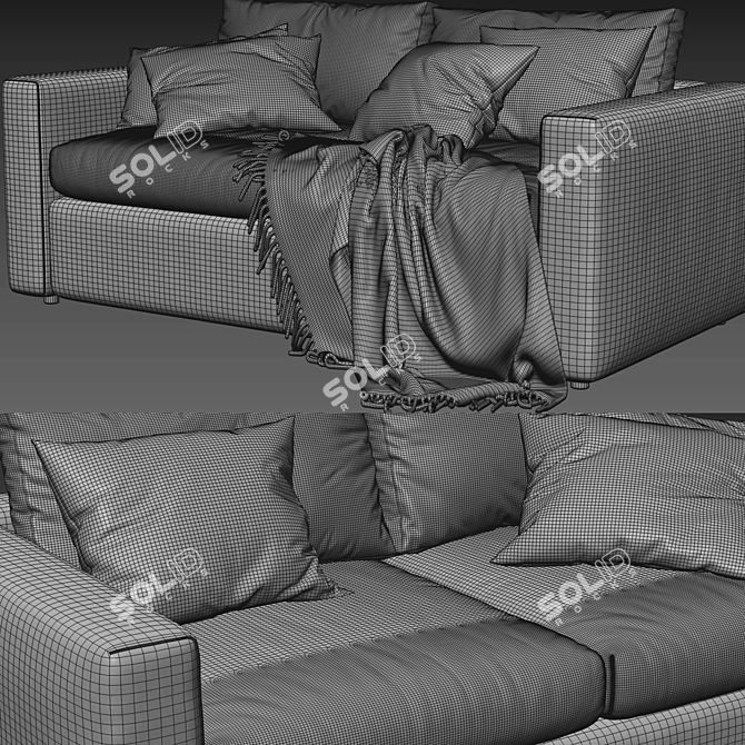 Stylish and Comfortable Ikea Vimle Sofa 3D model image 3