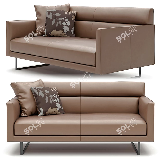 Camerich AMOR: Sleek and Stylish Two-Seat Sofa 3D model image 1