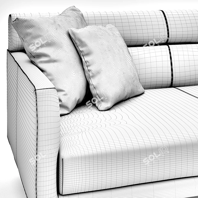 Camerich AMOR: Sleek and Stylish Two-Seat Sofa 3D model image 3