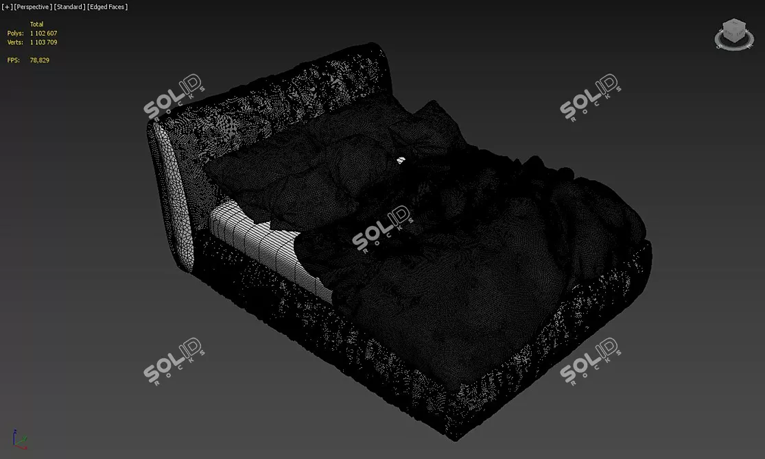 Sleek Charcoal Gray 3D Model 3D model image 3