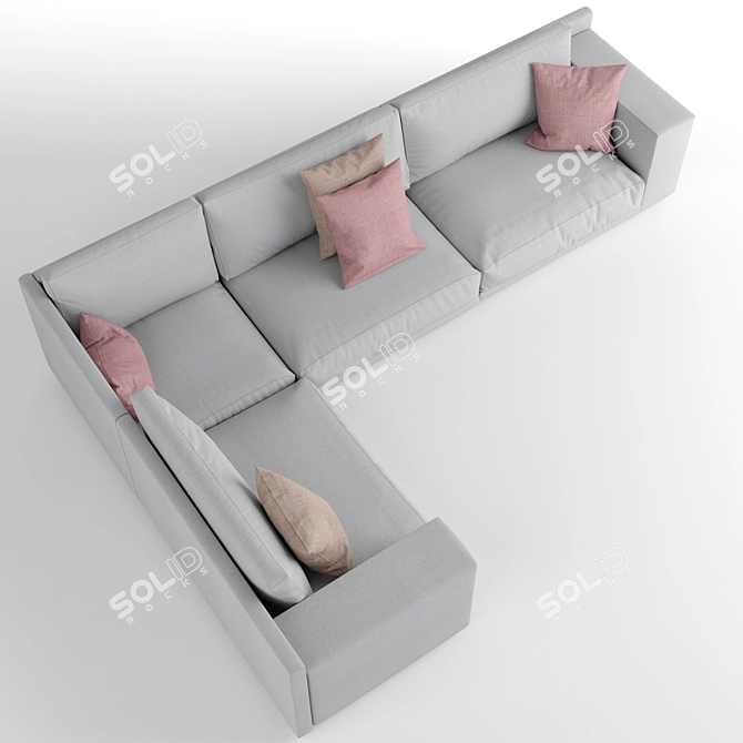 Elegant Novamobili Mac Corner Sofa 3D model image 3