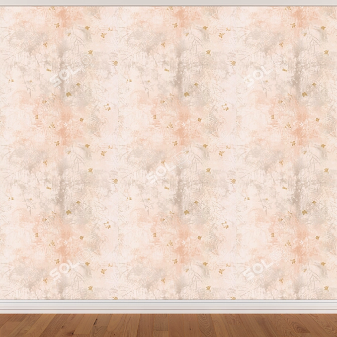 Seamless Wallpaper Set: 3 Colors 3D model image 2