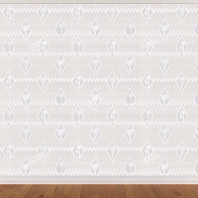 Versatile Wallpaper Set - 3 Colors 3D model image 3