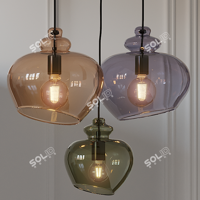 Elegant Grace Pendant Light 3D model image 1