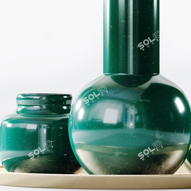 Versatile Decorative Vase Set 3D model image 2