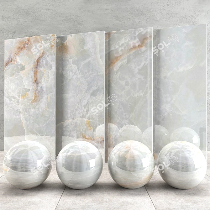 Marble Set: 4 Textures, 500x1000px 3D model image 1