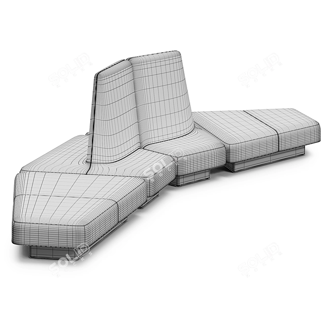 Versatile Rhyme Modular Seating 3D model image 2