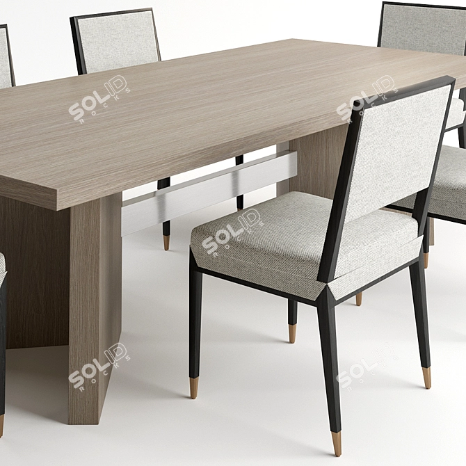 Indigo Living Calvin Table & Tivoli Chair Set 3D model image 2