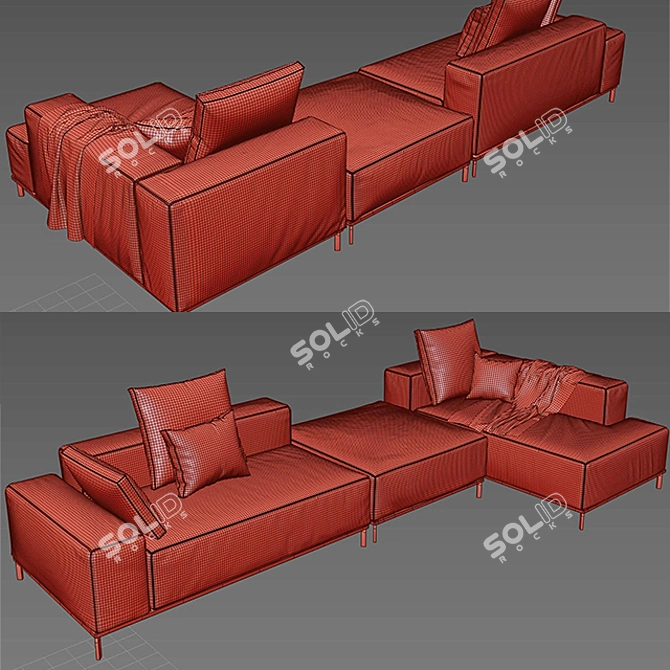 Buenavista Modern Sofa Set 3D model image 3