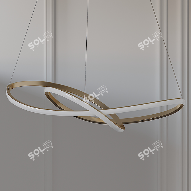 Elegant Ribbon Pendant Light 3D model image 1