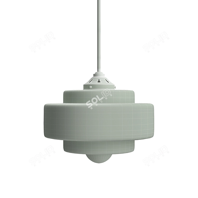 Elegant Brass Jelly Pendant 3D model image 2